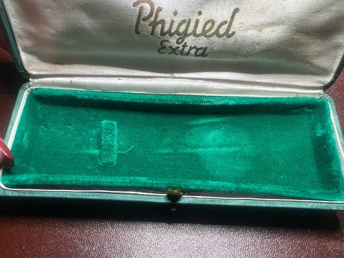 🔴 PHIGIED box scatola orologio cofanetto astuccio custodia pelle vintage 1950