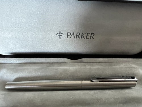 Parker Stylo-Plume Stylo à Plume Mixy 15 Steel Pilotes de Chasse Encre Écrit