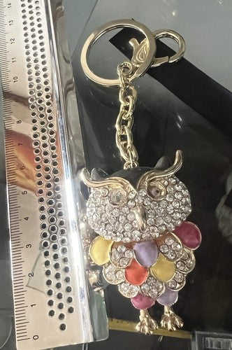 Ottaviani Porte-Clé Miss Hibou en Acier Avec Vernis Et Strass Box