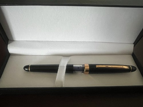 Marksman Stylo-Plume Stylo à Plume Noire Profils Or A Cartouche Écrit Vintage