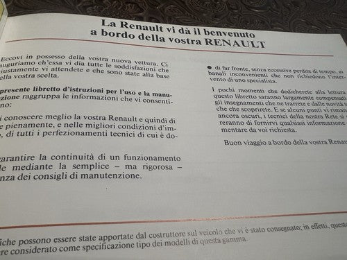 Renault Clio Broschüre Fahrzeugnutzung Wartung Zunge Deutschland Original Vintage 