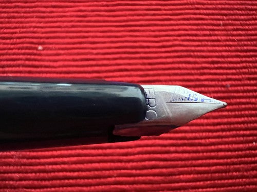 🔴 ERO penna stilografica sfera TWO IN ONE scrivono corpo blu cromato vintage