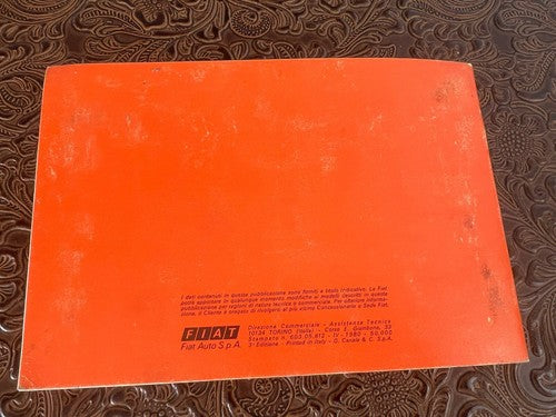 Fiat Panda Booklet Car Use Maintenance Italian Original Vintage