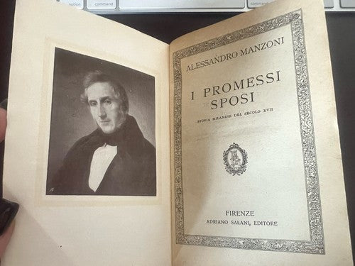 Livre Manzoni I Promessi Mariés Collection Salani Couverture Rigide Lin 