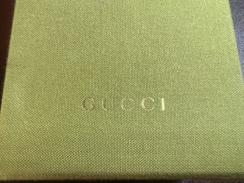 🔴 GUCCI scatola gioiello astuccio cofanetto verde telato con istruzioni
