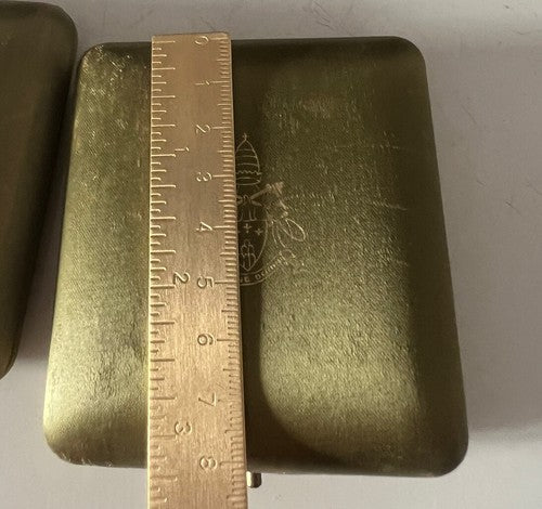 🔴 VATICANO scatole medaglie monete astucci custodie tessuto verde papi 3 PEZZI