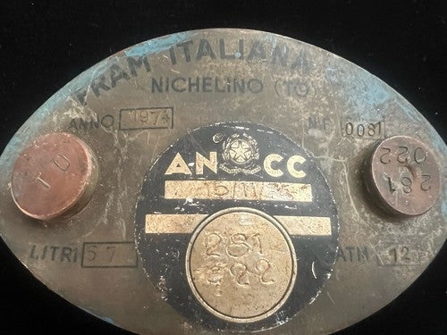 🔴 ANCC Fram Italiana-Schilder, Metallmedaillen, historische Wappen, NUMMERIERT 