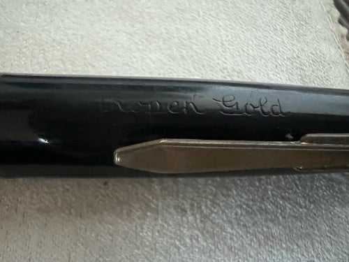 Tropicales Gold Stylo-Plume Stylo à Plume Noire À Piston Or Écrit Vintage