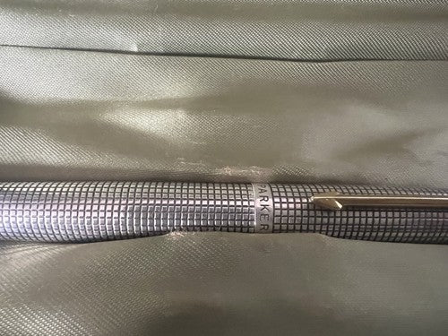 🔴 PARKER 75 fountain pen STERLING SILVER Sonnet ciselè GOLD nib XF