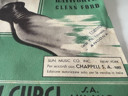 🔴 GILDA RITA HAYWOERTH Meine Partitur, Roberts, Fisher Mailand 1947 