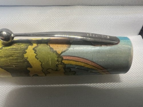 🔴 SHEAFFER penna sfera roller No Nonsense foresta con leone scrive vintage