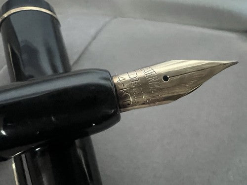 🔴 WATERMAN'S penna stilografica Ideal 402 leva pennino ORO antica SCRIVE