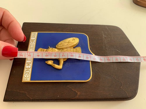 🔴 CREST MILITARE scudo legno Regione Militare Tosco Emiliana