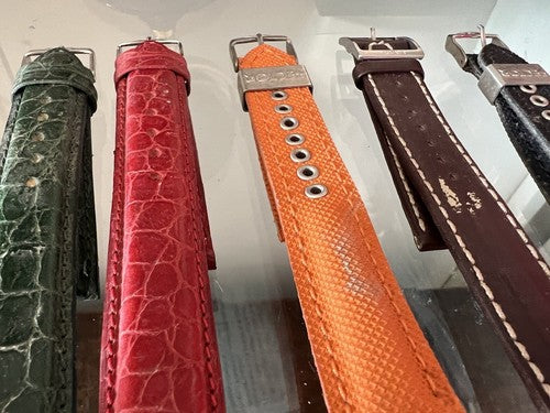 🔴 SECTOR cinturini orologi uomo pelle dimensioni come foto con fibbie 6 PEZZI