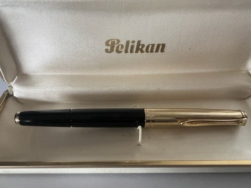 Pelikan Stylo-Plume Stylo à Plume P1 Noire Capuche Laminé Or Vintage '59