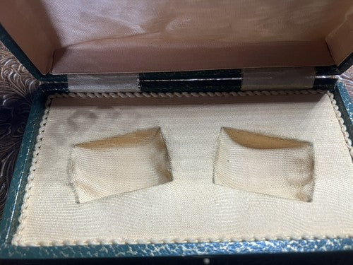 🔴 Scatola OROLOGI TASCA 2 posti astuccio custodia cofanetto vintage