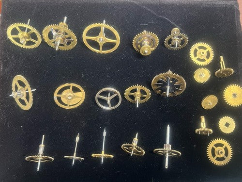 🔴 RUOTA OROLOGIO ingranaggio movimento pignoni a pendolo tavolo lotto 23 pezzi
