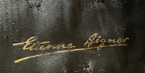 🔴 ETIENNE AIGNER Vintage-Stifthalter aus Leder zur Wandmontage 