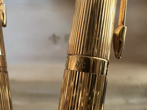 PARKER 180 Gold Plated Fountain Pen And 2 Ballpoint Pens Write