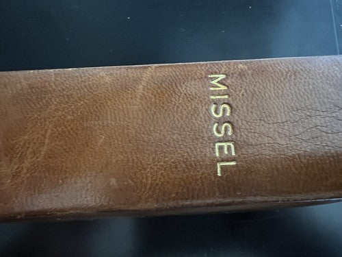 Book Missel Vesperal Romain Leather Flower With Case Lefebure Vintage 47