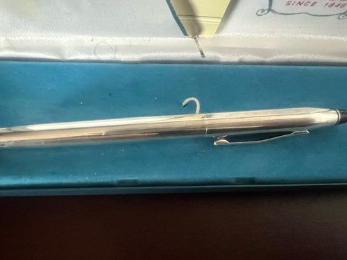 🔴 CROSS Chrom-Kugelschreiber mit Schnappkappe, Etui und Anleitung B 