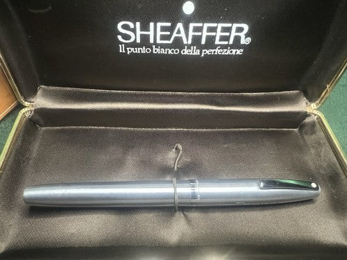 🔴 SHEAFFER penna stilografica Triumph 444 cromata pubblicità garanzia astuccio