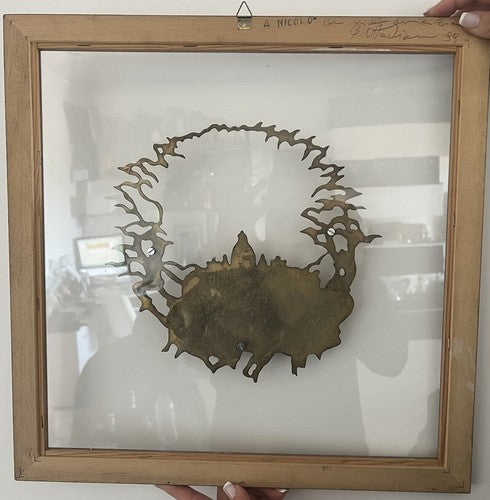 🔴 OTTAVIANI painting BASILICA ST. PETER bas-relief Rome authentic L 45X46 cm 