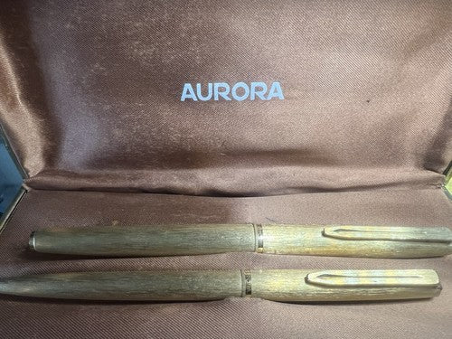🔴 AURORA penna stilografica e sfera 98 pennino ORO F scrivono vintage
