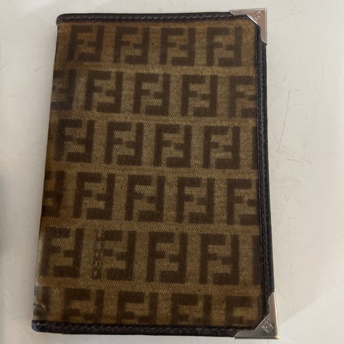 FENDI Agenda + Portefeuille Zucca Tissu Plastifié Vintage