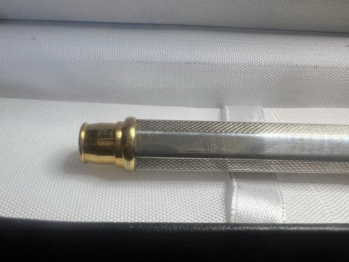 Stylo-Plume Sphère Métal Maille Facettes Lisse Guillocchè Écrit Vintage