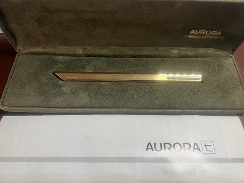 🔴 AURORA penna sfera Thesi ARGENTO 925 scrive scatola garanzia design Zanuso