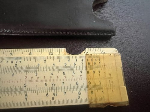 🔴 Regolo ALBERT NESTLER N. 11 calcolatore disegno tecnico fodero pelle vintage