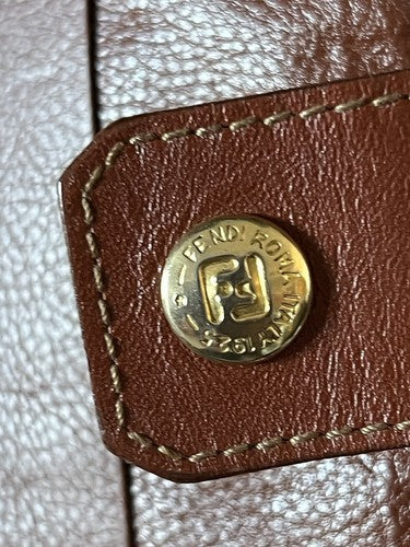 🔴 FENDI Roma black fabric and leather diary holder with vintage box L 13 h 17 