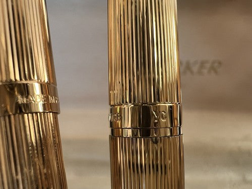 PARKER 180 Gold Plated Fountain Pen And 2 Ballpoint Pens Write