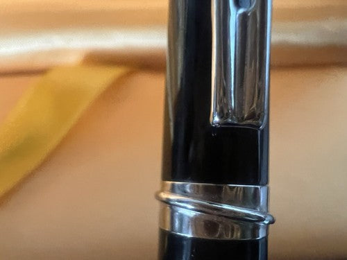 🔴 WATERMAN penna sfera lacca nera Harmony profili cromati con astuccio