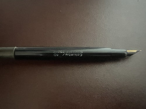 🔴 COLUMBUS penna stilografica 10 stiloforo pulsante scatto scrivania vintage C