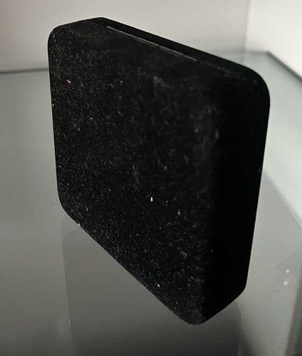 🔴 FB scatola accendino floccato nero misura interna ovale 8x4,8 cm