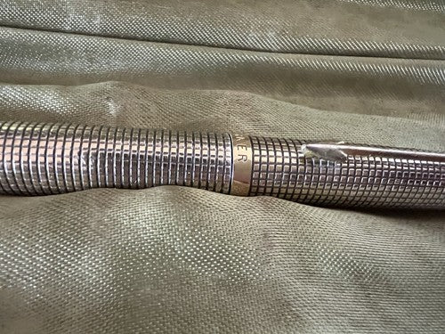 Parker 75 Stylo-Plume Stylo à Plume Argent Solide Sonnet Plaqué Or 