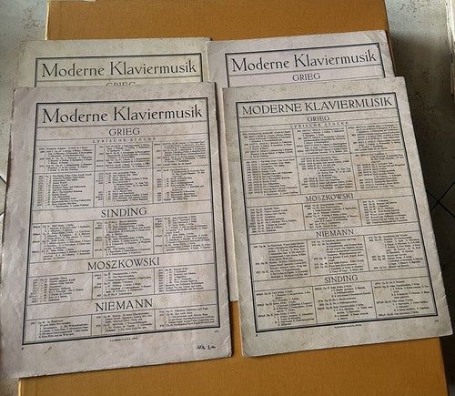 🔴 BRIEG Noten in deutscher Sprache wie abgebildet, 4 STÜCKE Vintage 