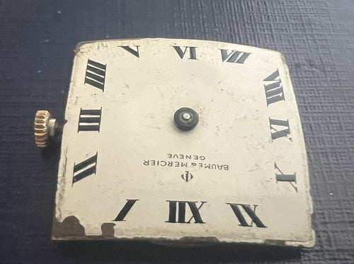 🔴 BAUME & MERCIER orologio movimento BM150 quadrante, corona ricambi vintage