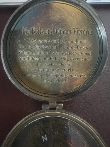 🔴 Großer englischer Navigationskompass aus Messing im viktorianischen Stil 