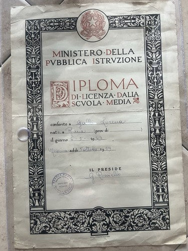 Medium School Diploma With Stamp Stamps And Votes 5 October 1959 