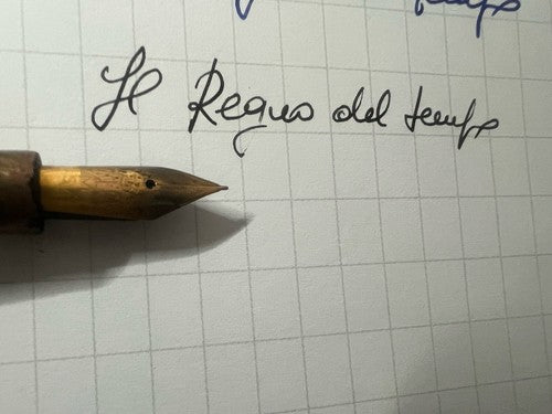 🔴 Penna stilografica ottone leva funziona e SCRIVE vintage del 1920