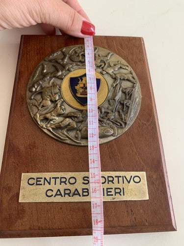 🔴 CREST MILITARE Carabinieri scudo legno vintage Centro Sportivo vintage