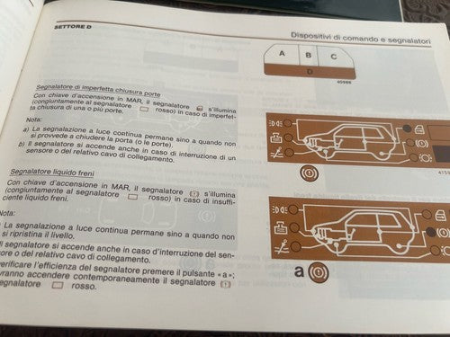 Fiat Uno 45-45 S-ES-55-55S 70S Booklet Car Use Maintenance Original
