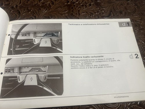 Renault 4 Booklet Car Use Maintenance Tongue Italian Original Vintage 69
