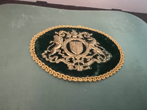 🔴 PORTAGIOIELLI multi uso tessuto stemma cofanetto scrigno astuccio vintage 10