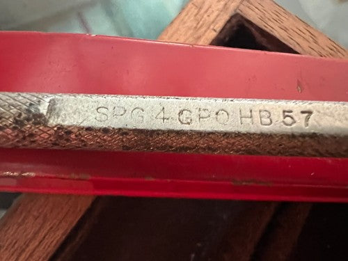 🔴 GRMS-Waage, rote Waage, mit Vintage-Holzbox 