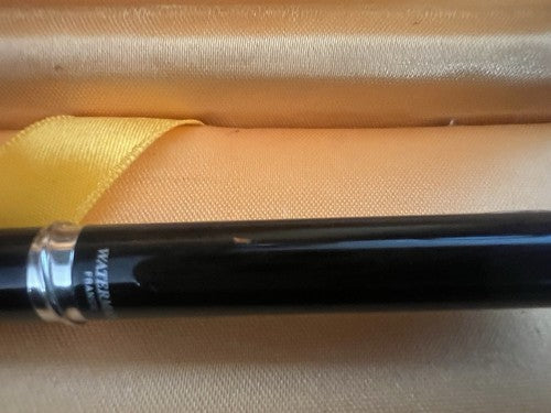 🔴 WATERMAN penna sfera lacca nera Harmony profili cromati con astuccio