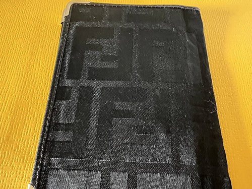 Fendi Porte-Documents Homme Tissu Citrouille Interne Cuir Original Vintage